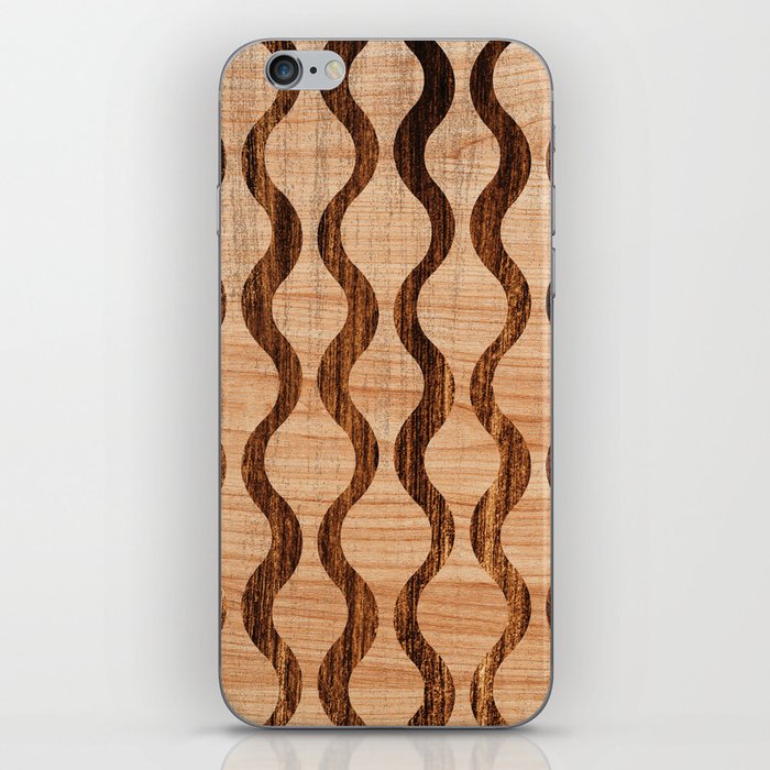 Wood inlay style 0007 iPhone Skin