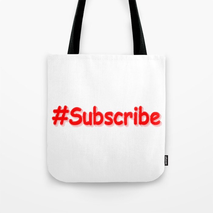 "#Subscribe" Cute Design. Buy Now Tote Bag