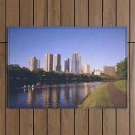 Australia Photography - The Yarra River In The Late Evening Outdoor Rug
