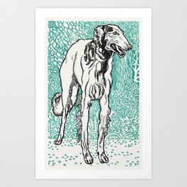 Greyhound by moriz jung Art Print
