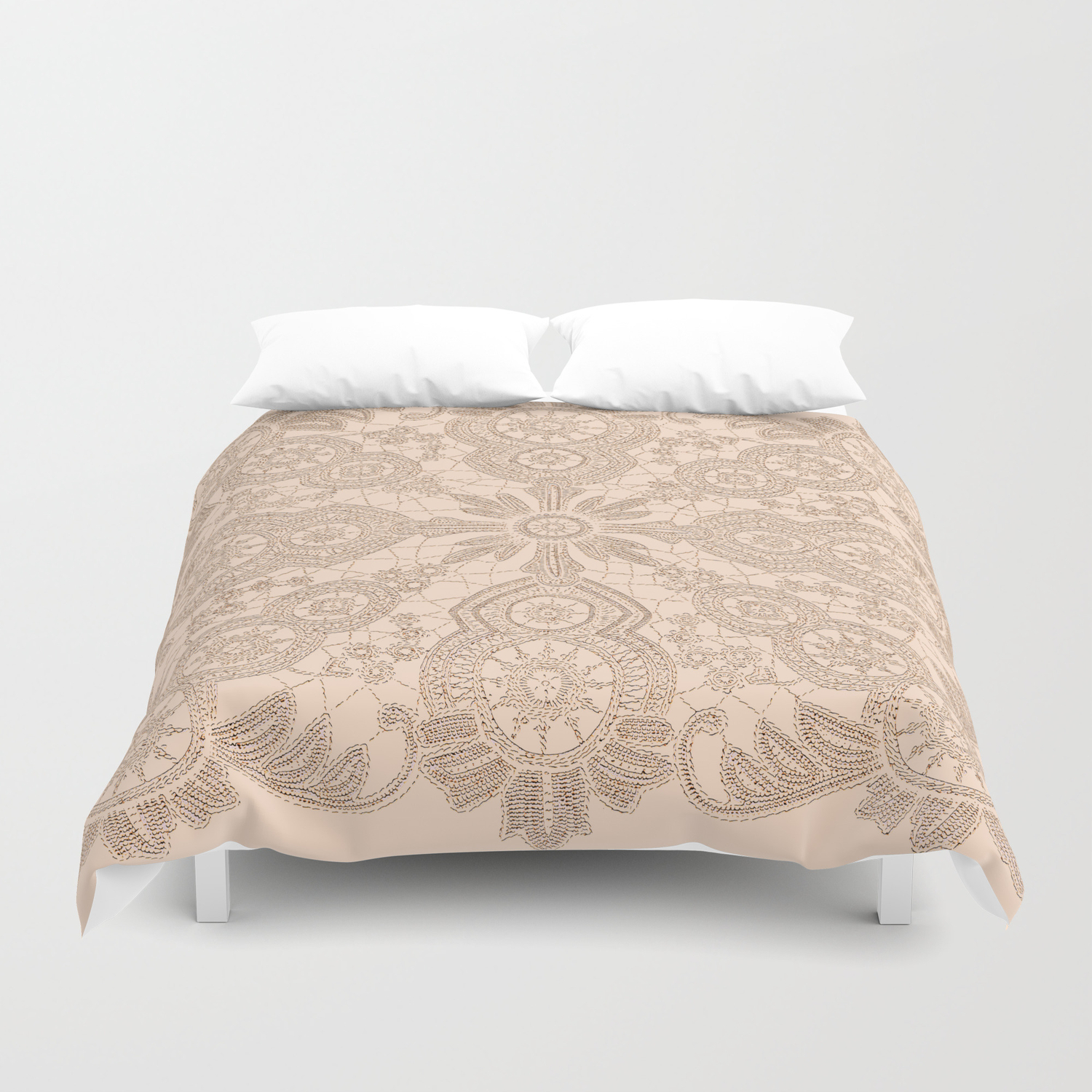 Pale Pink Lace Duvet Cover By Thedigitalweaver Society6