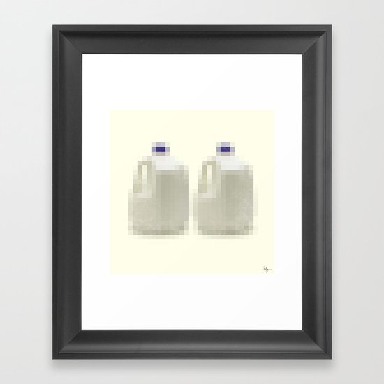 Censored Milk Framed Art Print