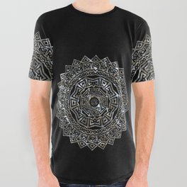 Aztec Mexican Silver Mandala All Over Graphic Tee