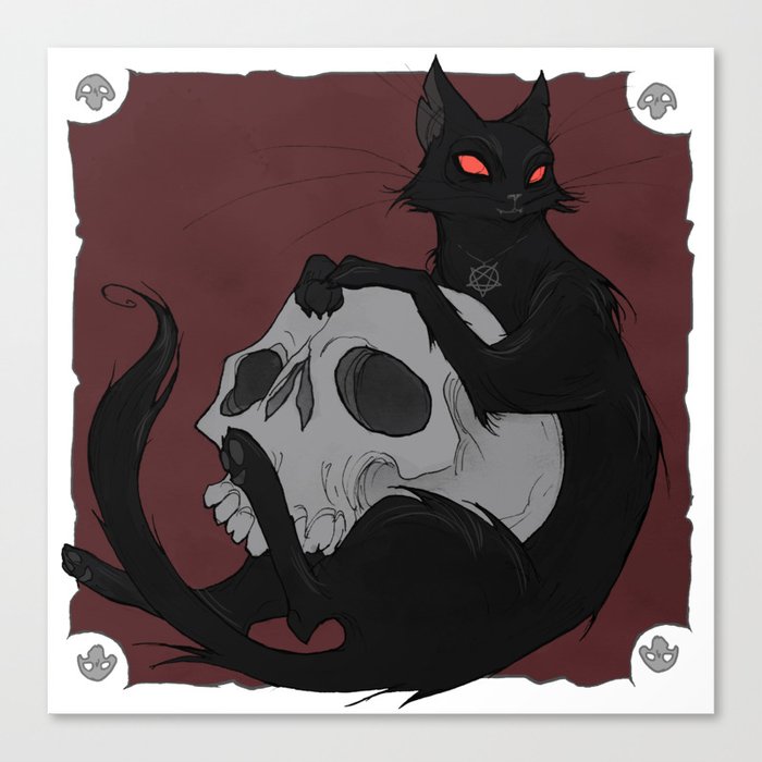 Friday The 13th Cat Canvas Print By Irenhorrors Society6