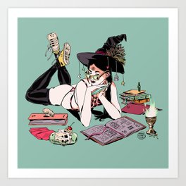 BRUJA Seasonal Art Print | Poison, Witchcraft, Bruja, Digital, Occult, Cute, Illustration, Design, Curated, Mariallovet 