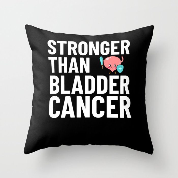 Bladder Cancer Ribbon Awareness Chemo Survivor Throw Pillow