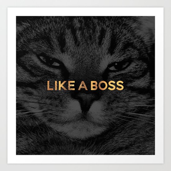 Like A Boss / Cat Art Print