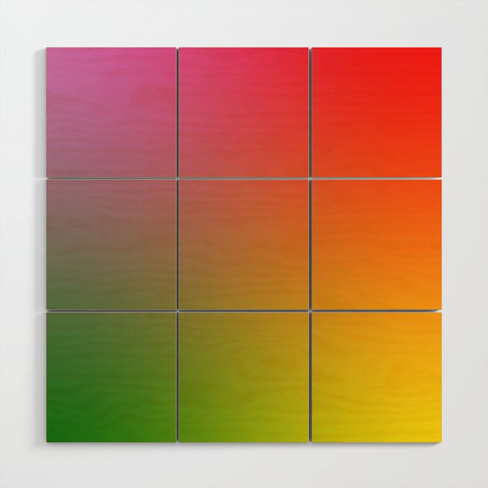 12 Rainbow Gradient Colour Palette 220506 Aura Ombre Valourine Digital Minimalist Art Wood Wall Art