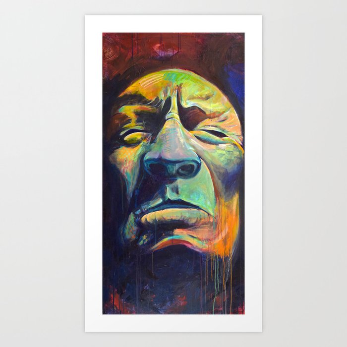 Camden Town Grin Art Print | Painting, Acrylic, Abstract, Illustration, People