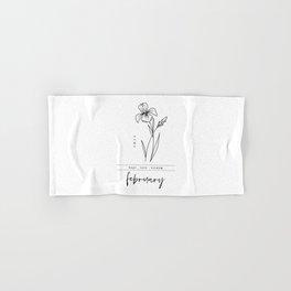 February Birth Flower | Iris Hand & Bath Towel