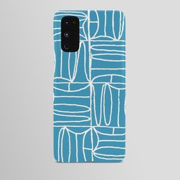 vote - block print word pattern blue and white Android Case