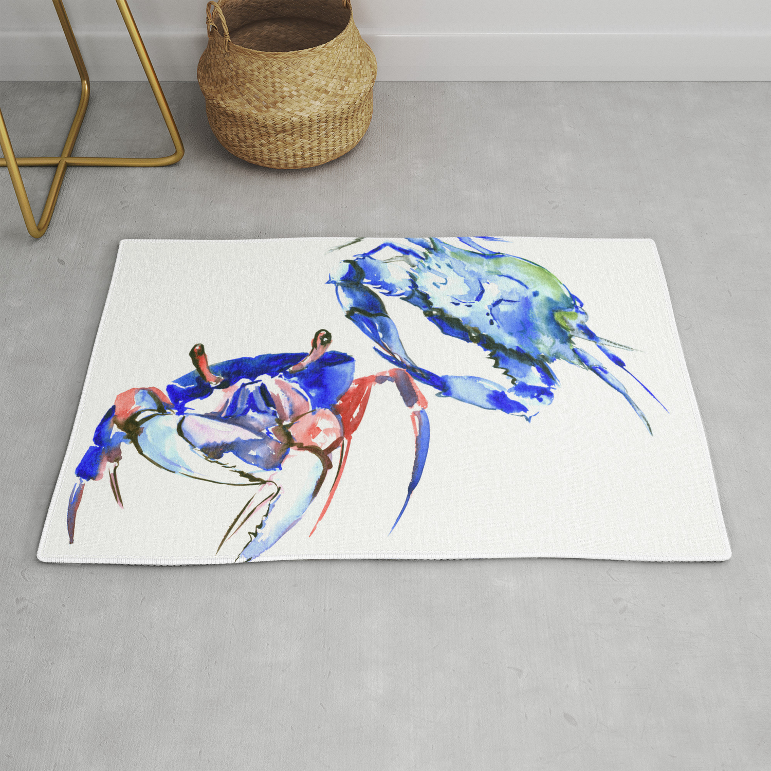 Blue Crab Sea World Seafood Restaurtant Kitchen Wall Art Crab