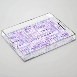 purple lilac ink marks hand-drawn collection Acrylic Tray