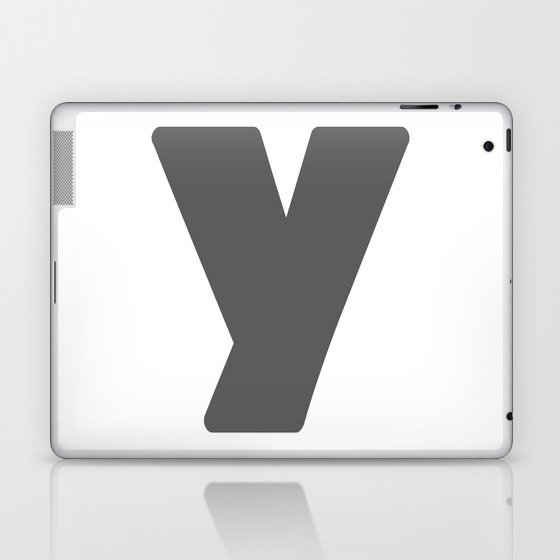 y (Grey & White Letter) Laptop & iPad Skin