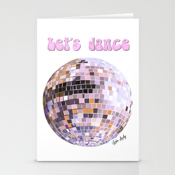 Let's dance orange- white/transparent background Stationery Cards