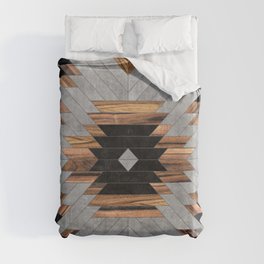 Urban Tribal Pattern No.6 - Aztec - Concrete and Wood Duvet Cover