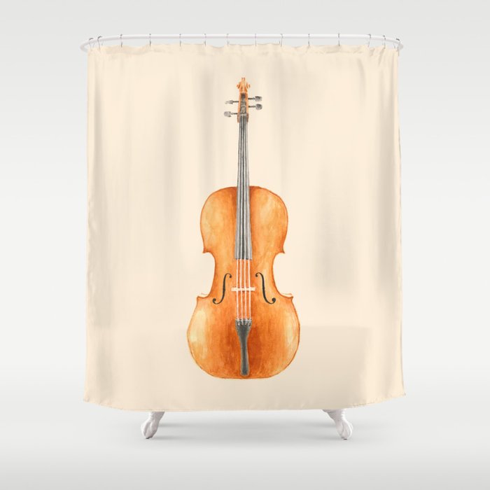 Cello - Watercolors Shower Curtain