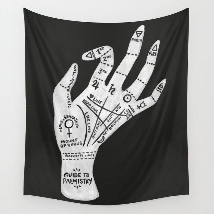 Palm reading tapestry deals