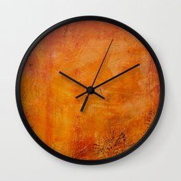 Abstract golden Autumn Wall Clock