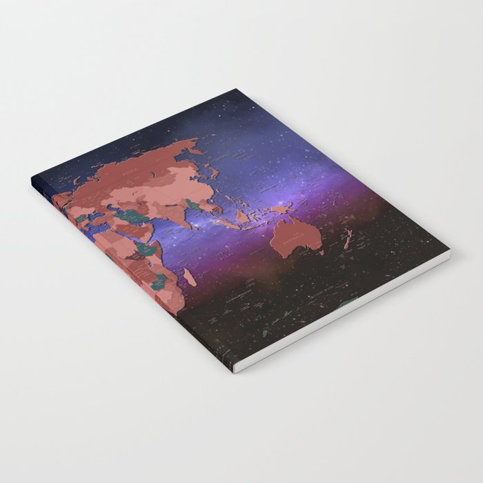 world map  political galaxy Notebook