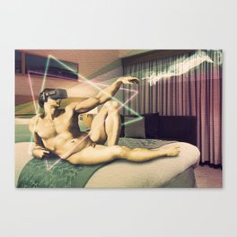 The Creation of Adam Poster, A Divine Virtual Reality Canvas Print