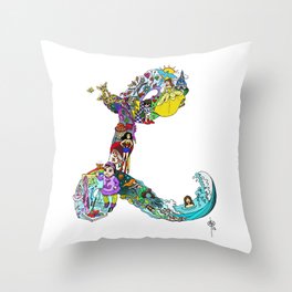 L is for Lucca 2 Throw Pillow