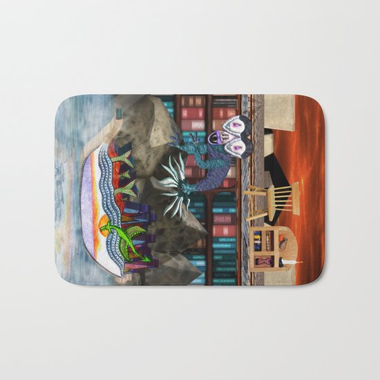 Books are just words on paper until your imagination gives them wings Bath Mat