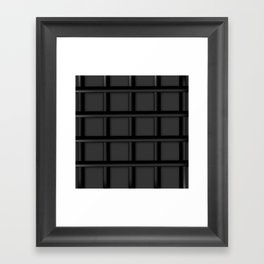 Gray 3D lattice pattern with shadow. Framed Art Print