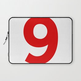 Number 9 (Red & White) Laptop Sleeve