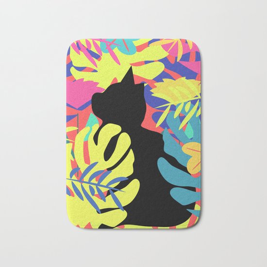 Tropical cat Bath Mat