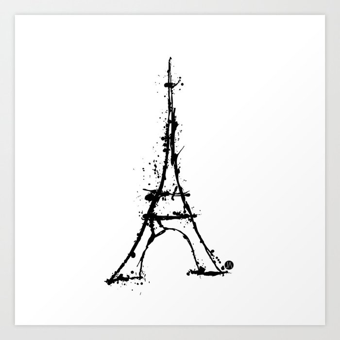 Eiffel Splash Art Print