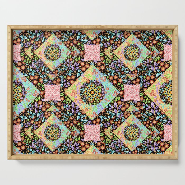 Boho Chic Patchwork Serving Tray