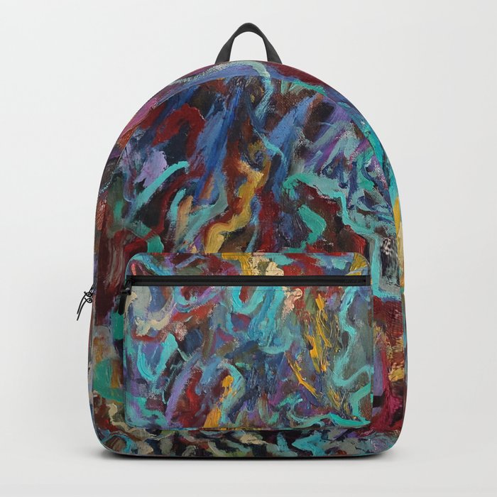 Abstract Color Blues Music Sounds Backpack