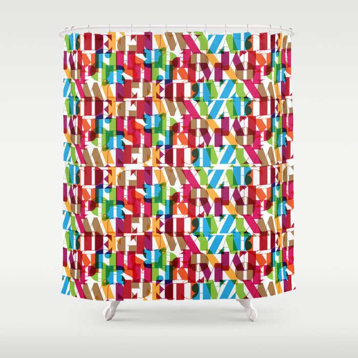 Letterform Fitting Shower Curtain