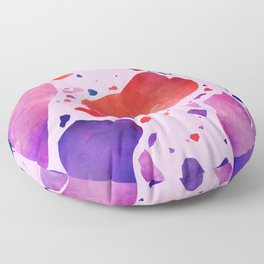 Terrazzo diamond purple pink orange blue Floor Pillow