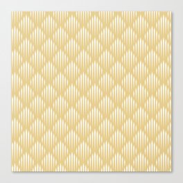 Beige and White Abstract Pattern Canvas Print