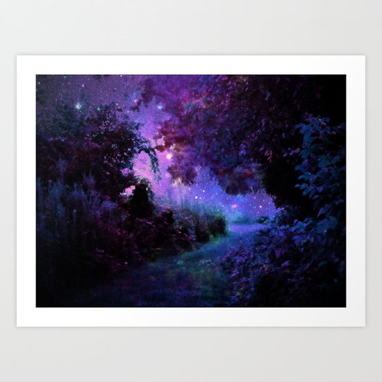 Fantasy Path Purple Art Print