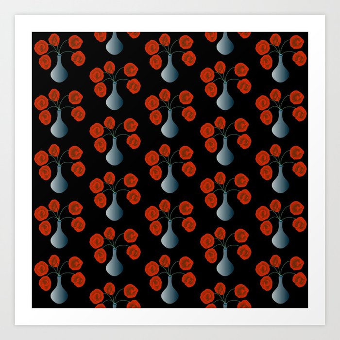 Floral Vase Design Art Print