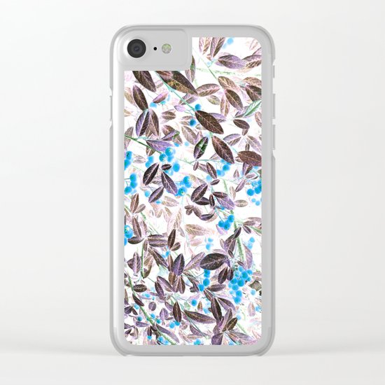 Blue Berries Clear iPhone Case