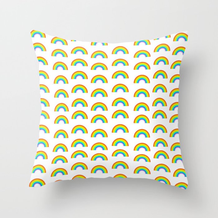Rainbow Pattern Throw Pillow