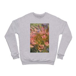 Tropical Pink Calla Lilies floral still life painting by Claude Monet Crewneck Sweatshirt
