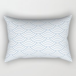 Pale Blue Japanese wave pattern Rectangular Pillow