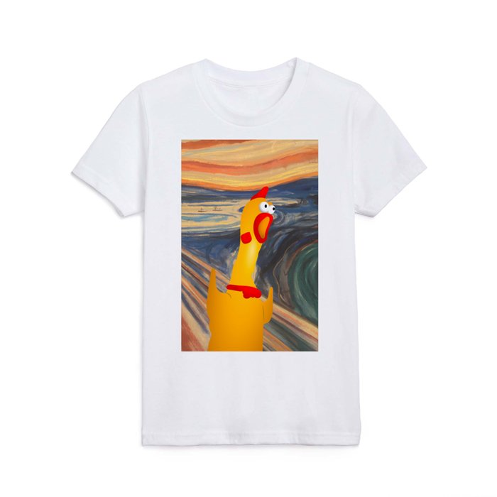 Rubber Chicken Scream Kids T Shirt