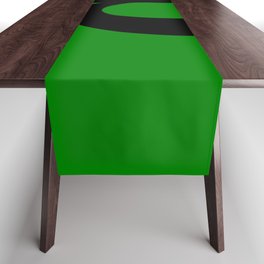 d (BLACK & GREEN LETTERS) Table Runner