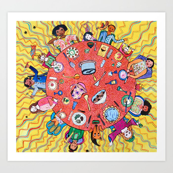 The Big Meal Art Print By Kiki Suarez Society6