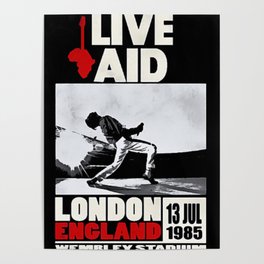 Live Aid 1985 Vintage Concert Festival Gig Advertising Music Poster Poster