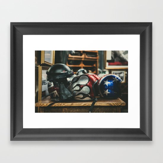 Helmets Framed Art Print