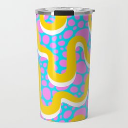 Abstract colorful retro 80s print seamless pattern Travel Mug