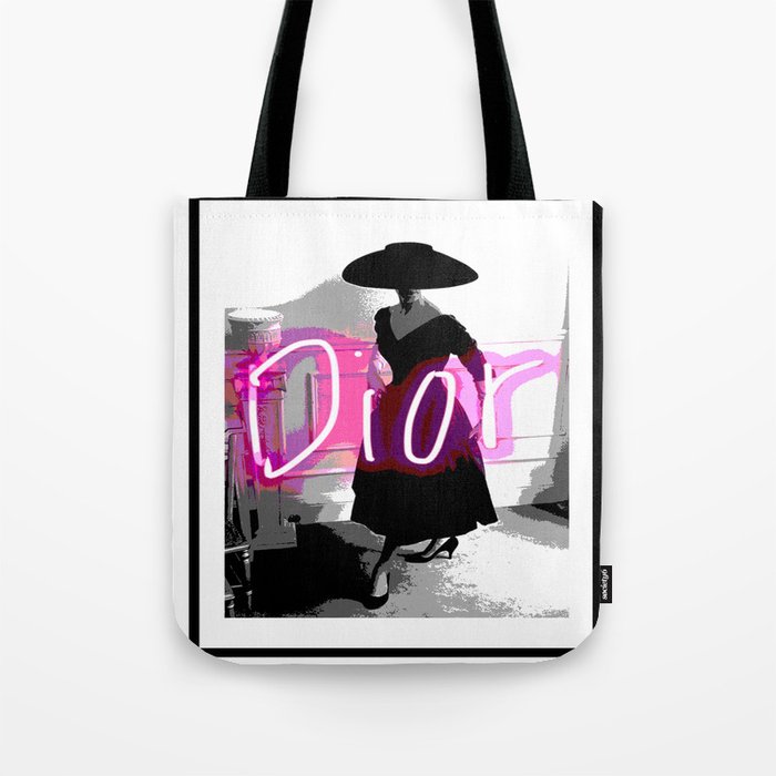 fashion icon no 3 neon edition Tote Bag by Arya Design Studio