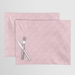 Pink And White Queen Anne's Lace pattern Placemat
